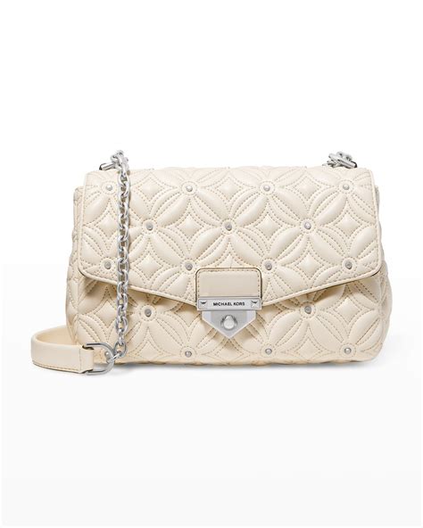 michael kors soho chain leather shoulder bag|michael kors canvas shoulder bag.